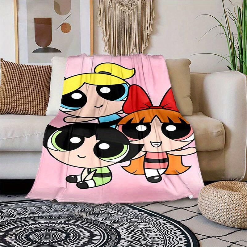 1pcPowerpuff Plush Blanket - Soft and Comfortable for All Seasons, Makes a Great Gift!A04303m