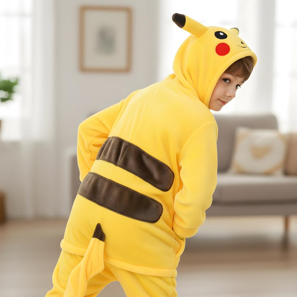 Piżama Onesie Kigurumi Kostium Przebranie Pokemon Pikachu Dzieci 105-115Cm