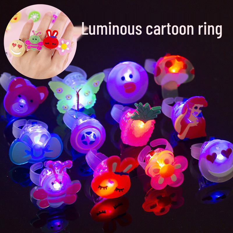 Flashing Soft Rubber Light-Up Finger Ring Toy