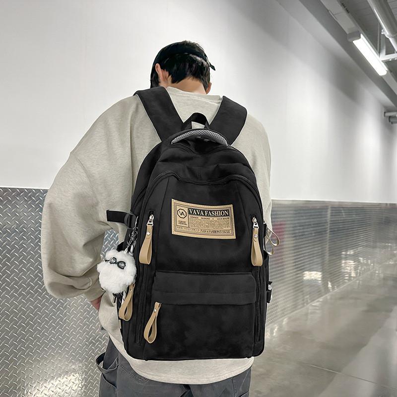 Minimalist Student Backpack With Nylon Material And Comfortable Arc Straps For High School And College Use