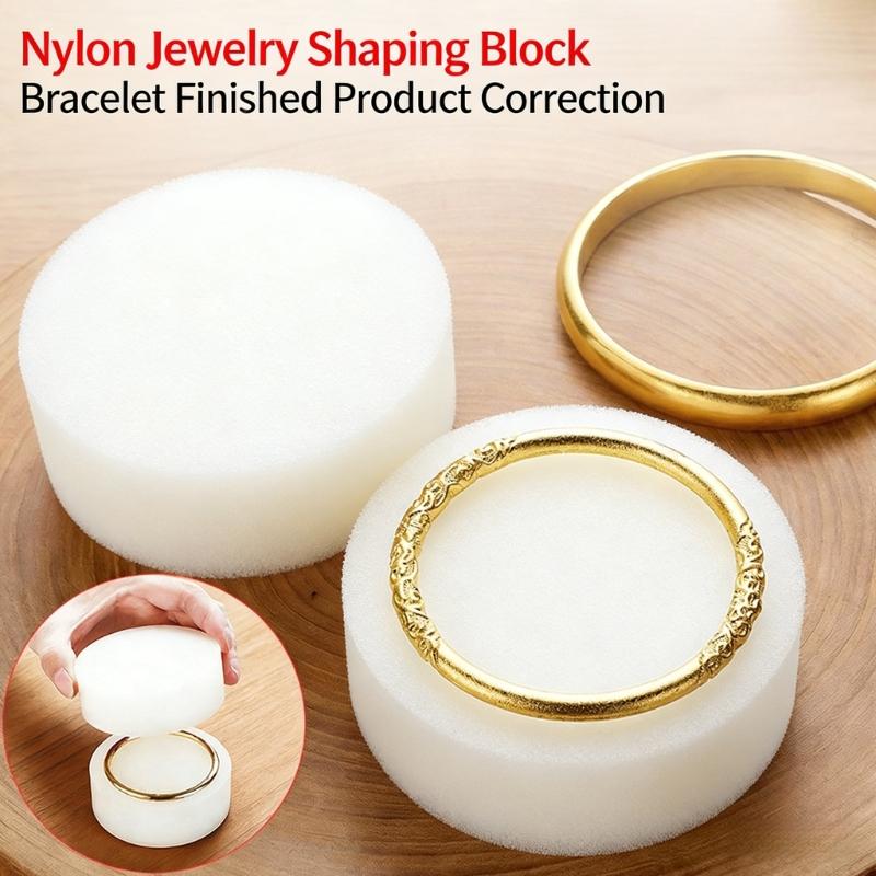 Nylon Jewelry Bangle Shape Correction Tool for Ring and Bracelet Reshaping Smooth Surfaces Repair Tool 84x84x28mm