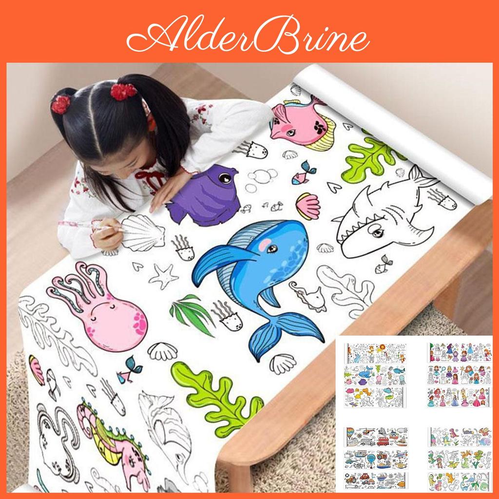 Sticky Roll Color Drawing Childrens Filling Paper Scroll Coloring Paper Roll For Kids Diy Painting Educational Toys
