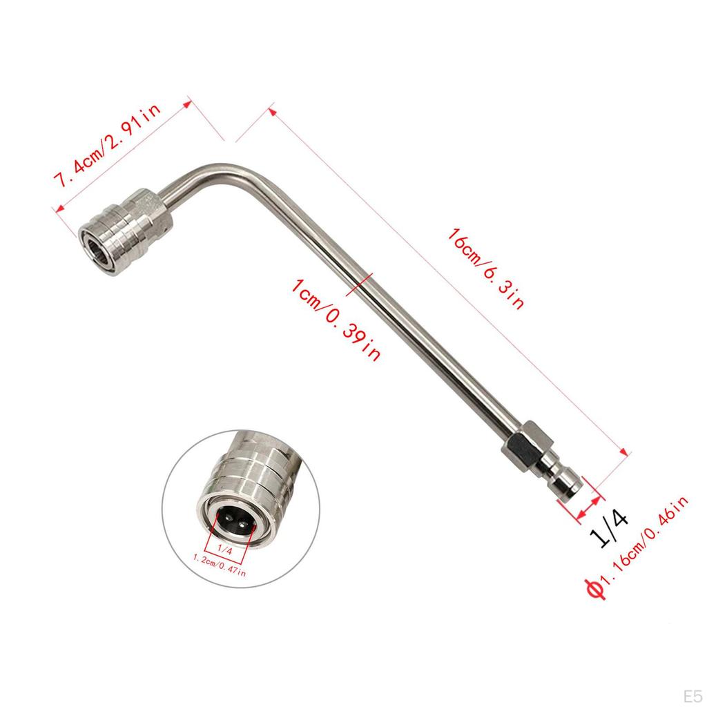 Pressure Washer Gutter Rod Angled Extension Stick Curved Multifunctional Cleaner Attachment for