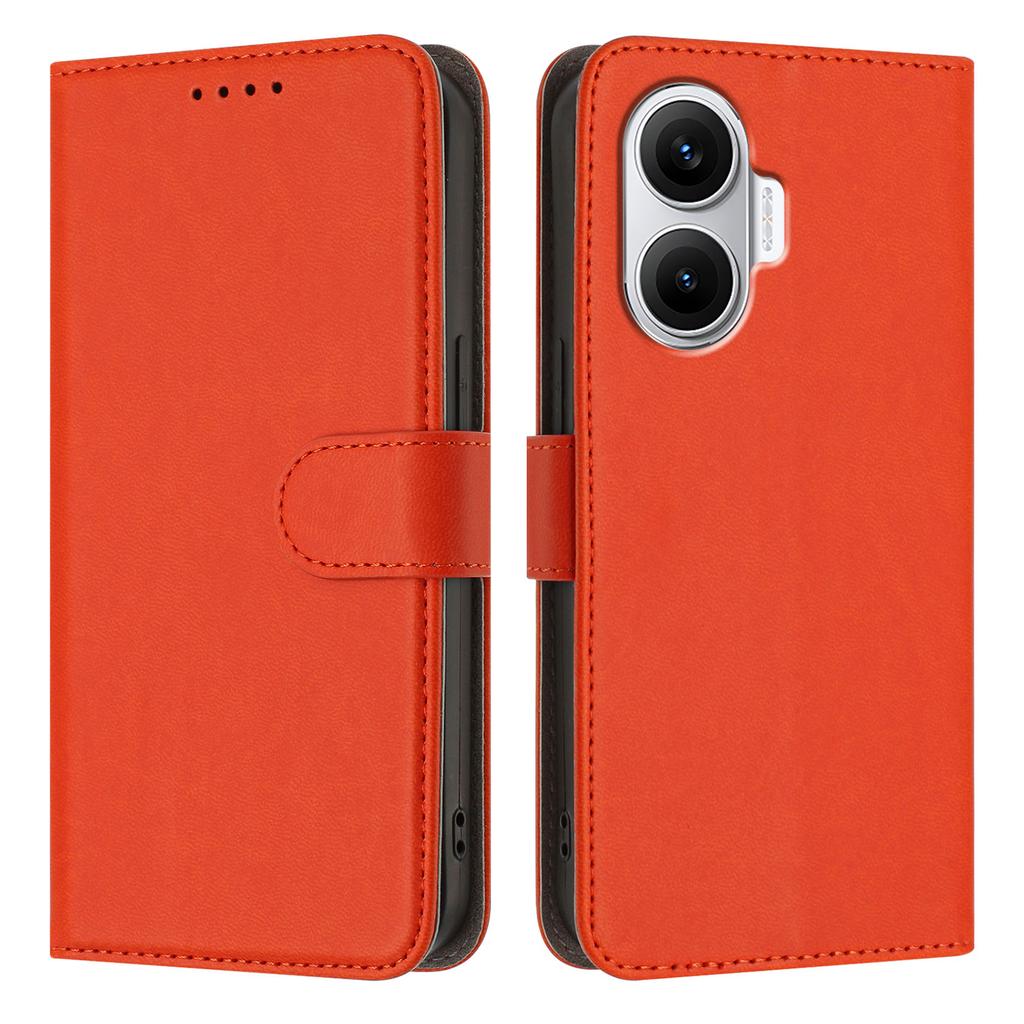 For Xiaomi Redmi Turbo 4 Pro 5G/Xiaomi Poco F7 5G Leather Case Solid Color Phone Cover with Wallet