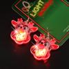 Santa Claus Xmas Dangle Ear Clips Electric Luminous Christmas Pendant LED Drop Earrings  Girls