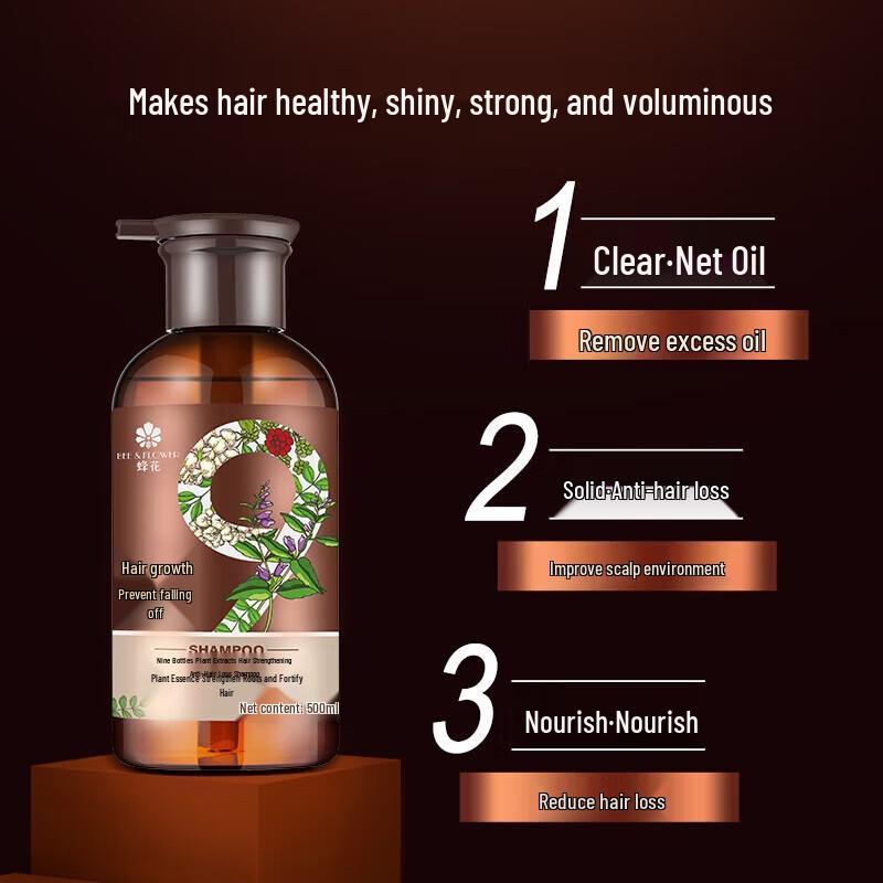 BEE&FLOWER Nine-Vessel Plant Extract Anti-Hair Loss Shampoo