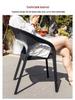 Outdoor Rattan-Style Plastic Chair with Thick Backrest for Garden, Courtyard, or Milk Tea Shop