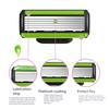 Razor Classic 6 Layer Safety Razor For Men Shaving Hair Removal Shaving Blades Manual Shaver Green 1 Handle With 5 Blades Razors