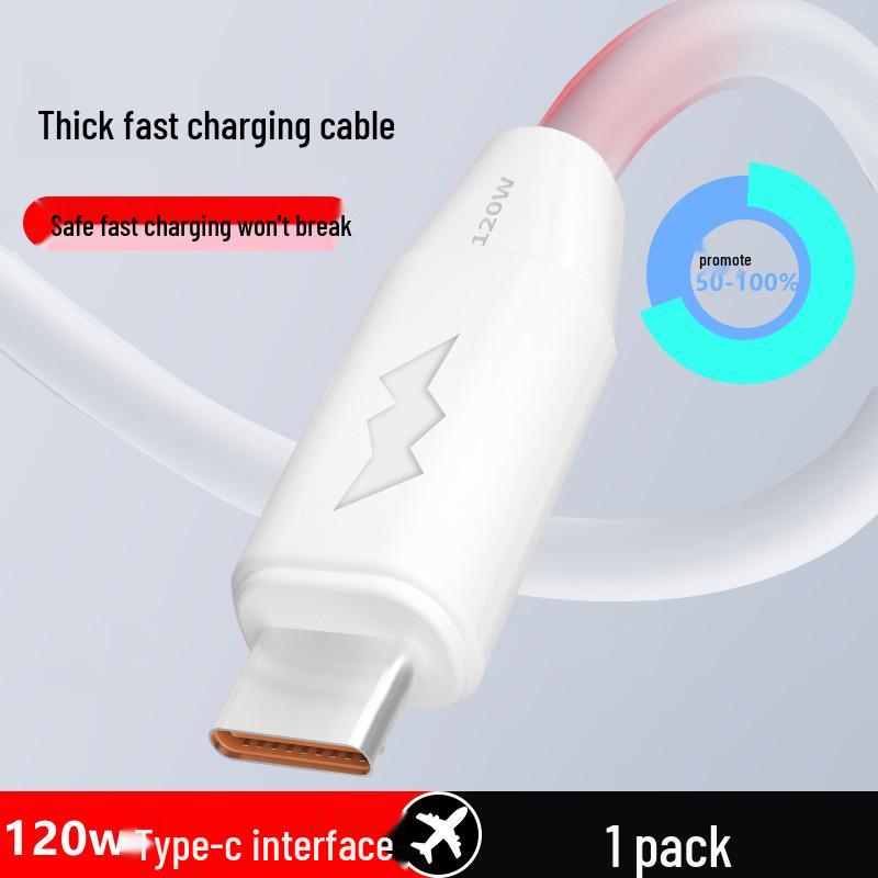 

Bold 120W Fast Charging Data Cable for Huawei, Honor, Oppo, Xiaomi, Vivo, and Android Type-C Devices 1m