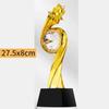 Individuell Kreative Flügel Goldene Ähre Weizenähre 5 Sterne Harzmedaille, Auszeichnung für hervorragende Mitarbeiter, Heimdekoration Kristallpokal 1 Stück