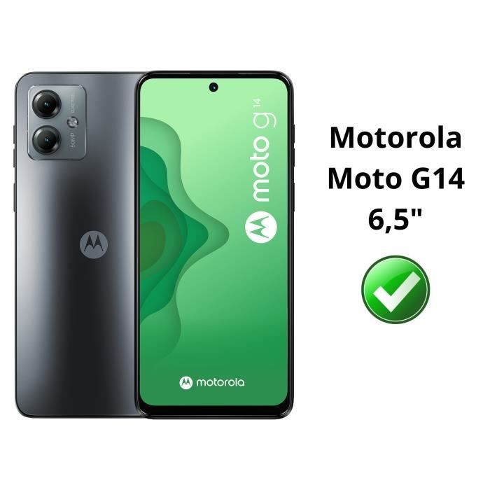 Displayschutzfolie - Phonillico - Motorola Moto G14 - Gehärtetes Glas - 2er-Pack - Kratzfest