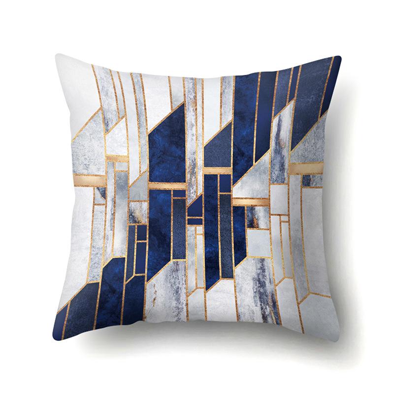 Polyester Pillow Case Decorative Geometric Home Printed Pillow Case Waist Cushion Cover Car Cushion Head Cushion Cover