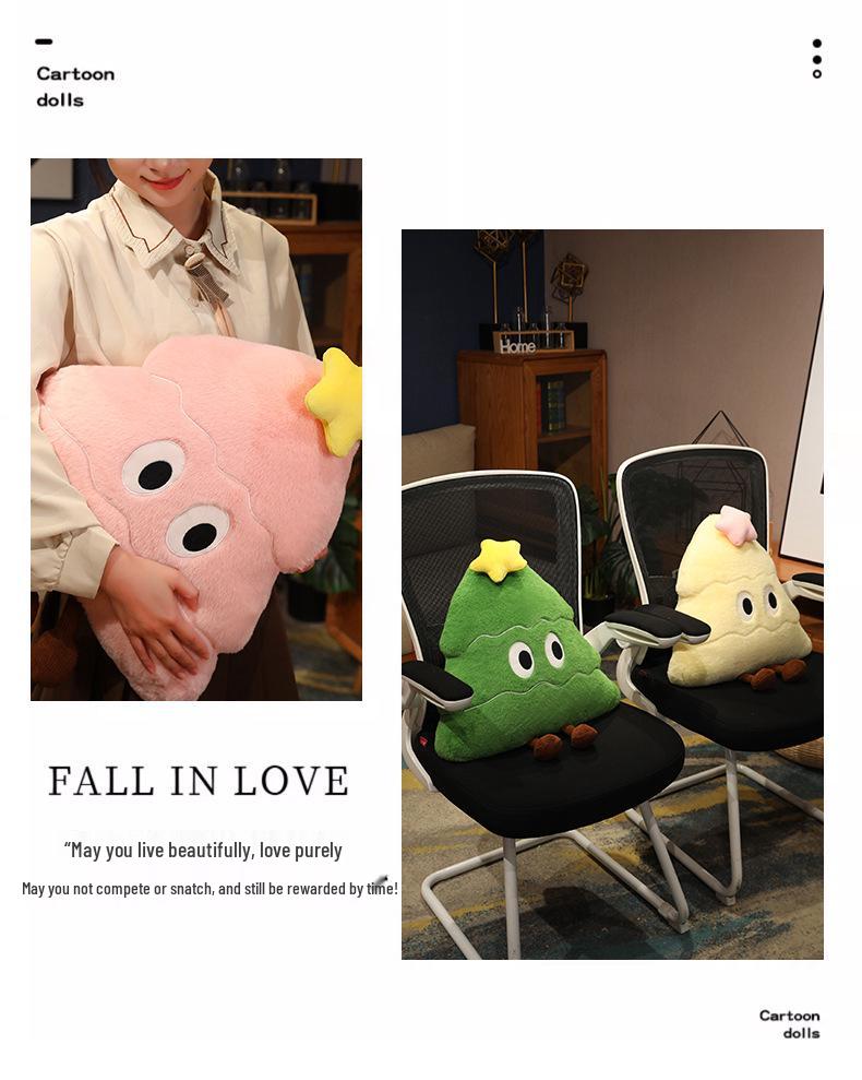 Adorable Christmas Tree Plush Pillow Doll Toy - Cartoon Dopamine Rag Doll Sofa Cushion