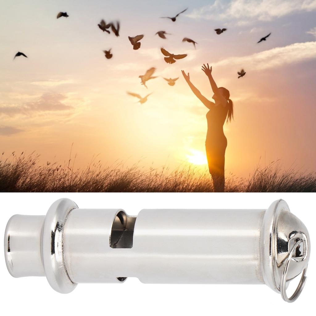 Stainless Steel Ultrasonic Whistle Portable Pigeons Whistle Birds Pet Training Tools