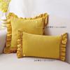 BUYNOW 1PC Suede Ruffle Skirt Small Fresh Pillowcase Pillowcase Sofa Pillowcase Bedside Cushion Cover  Home Bedroom Decoration