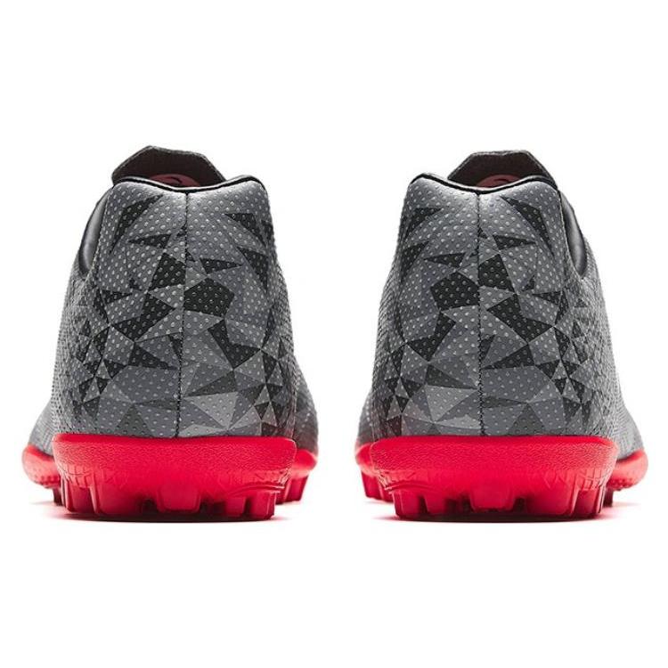 Anta Slip Resistant TF Turf Abrasion Resistant Soccer Shoes Men's Gray Pink 912332201-3