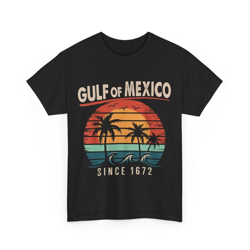 Gulf of Mexico Since 1672 Shirt, Gulf of Mexico Palm Trees Beach T-shirt Unisex T-Shirt L