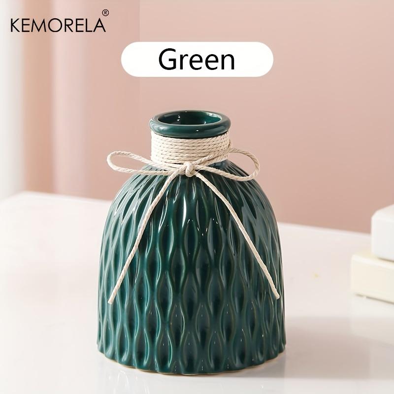 

KEMORELA Nordic Ceramic Vase for Home Living Room Dining Table Flower Arrangement Decor Ideal Holiday Gift зелений