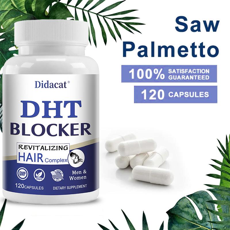 Integratore Alimentare Bloccante DHT, Con Estratto di Serenoa Repens, 120 Capsule per Flacone