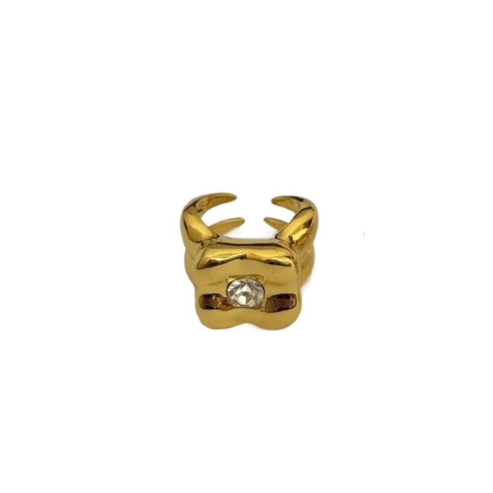 Glaze Enamel Finger Ring Tulip Flower French Irregular Ring Retro Flower Ring  Gift Style A