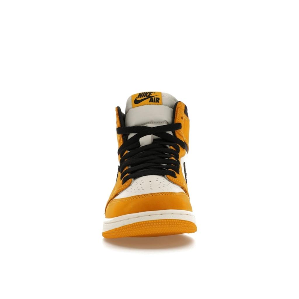 Air Jordan 1 Retro High OG GS Yellow Ochre Kids Sneakers Black Sail FD1437-701
