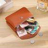 Genuine Leather Double Layer Coin Purse & ID Card Holder with Zipper