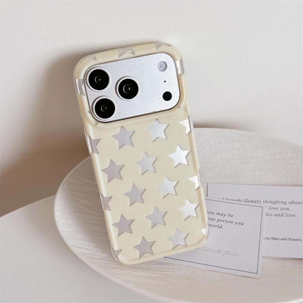 Dopamine Matte Star Anti-Fall Phone Case for iPhone 15/16/17 ProMax