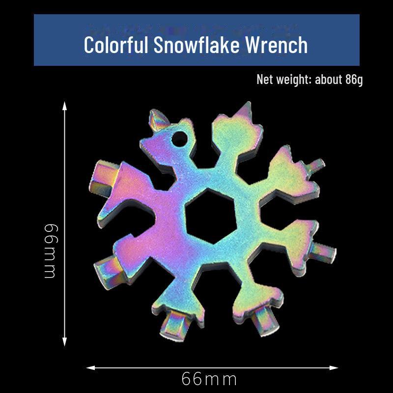 

Многофункциональный гаечный ключ и отвертка в форме снежинки в стиле Douyin: Портативный EDC-инструмент для использования на открытом воздухе.