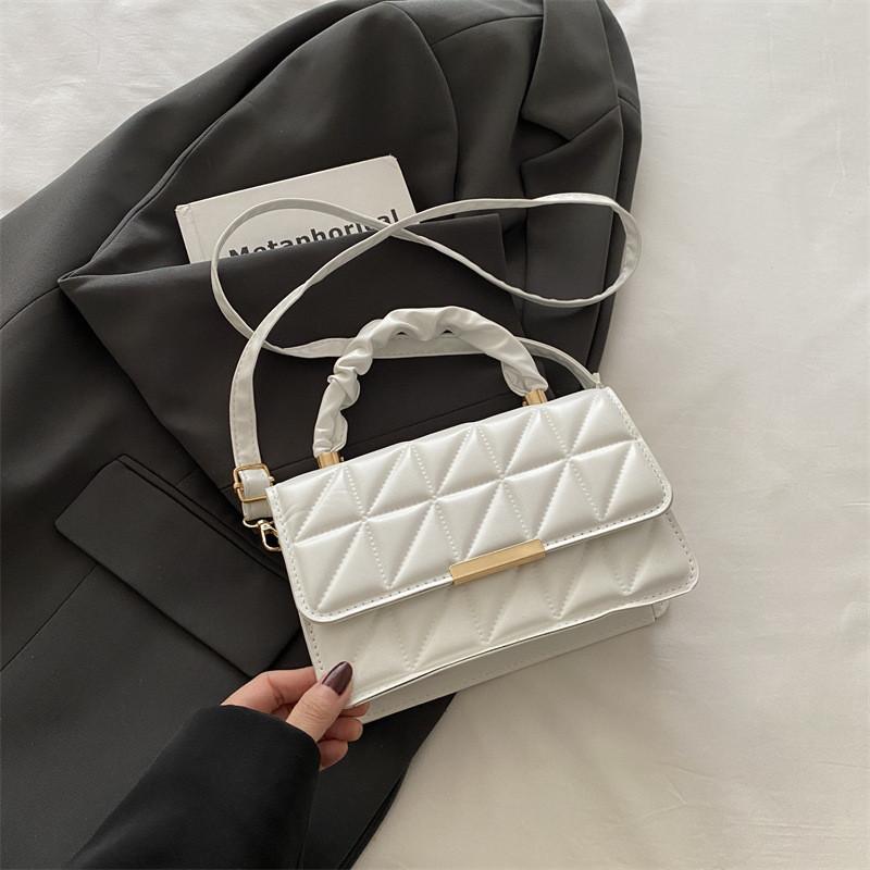 

Chic Simple Small Square Crossbody Bags For Women Modern Trendy Autumn Fashion Accessory білий
