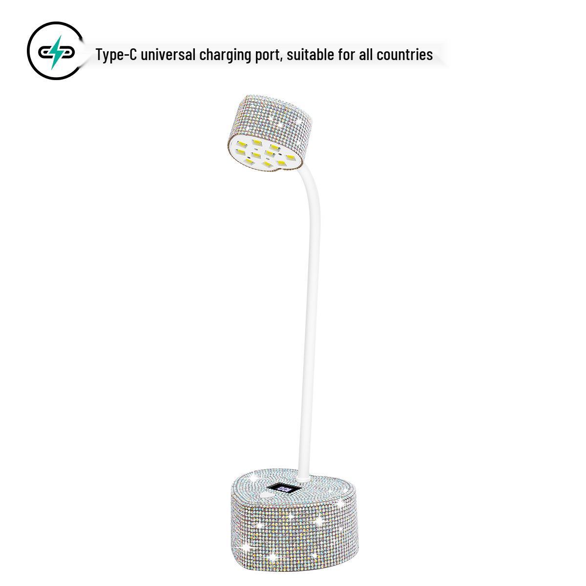 

Настольная лампа для ногтей со стразами 30 Вт, сушилка для УФ-геля с быстрым высыханием и умным сенсором