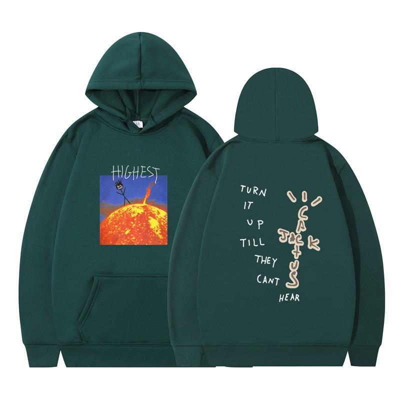Travis Scott HITR Sun Hoodie Womens Oversized Sweatshirt Festival Streetwear