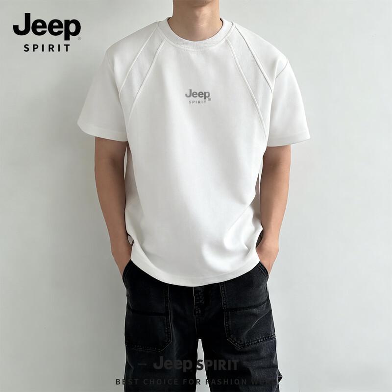 JEEP SPIRIT Men s Spliced Short Sleeve T-Shirt L