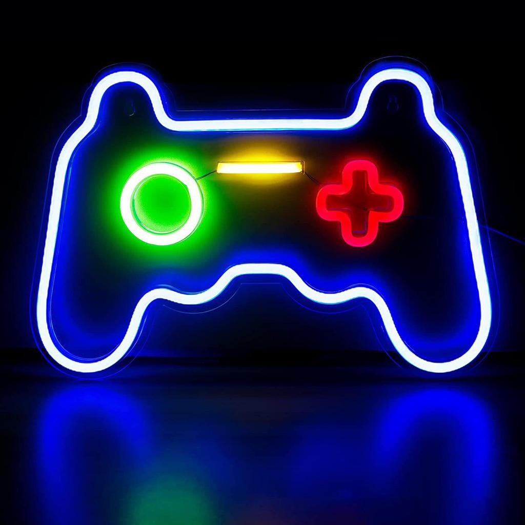 Geschlechtsneutrales Neon-Gamecontroller-Licht für Innendekoration