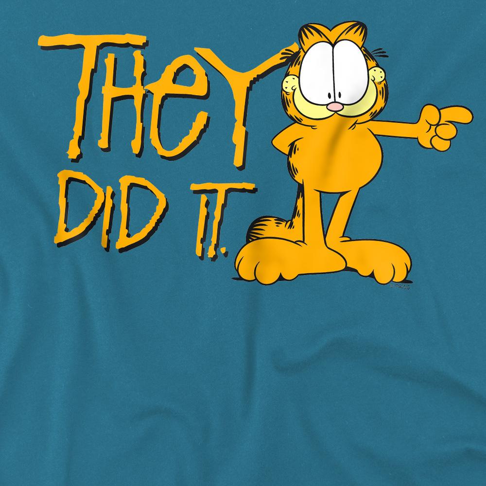 Pánské tričko Garfield s nápisem They Did It