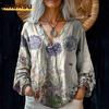 Women's Fashion Casual Long Sleeve V Neck Blouses & Shirts