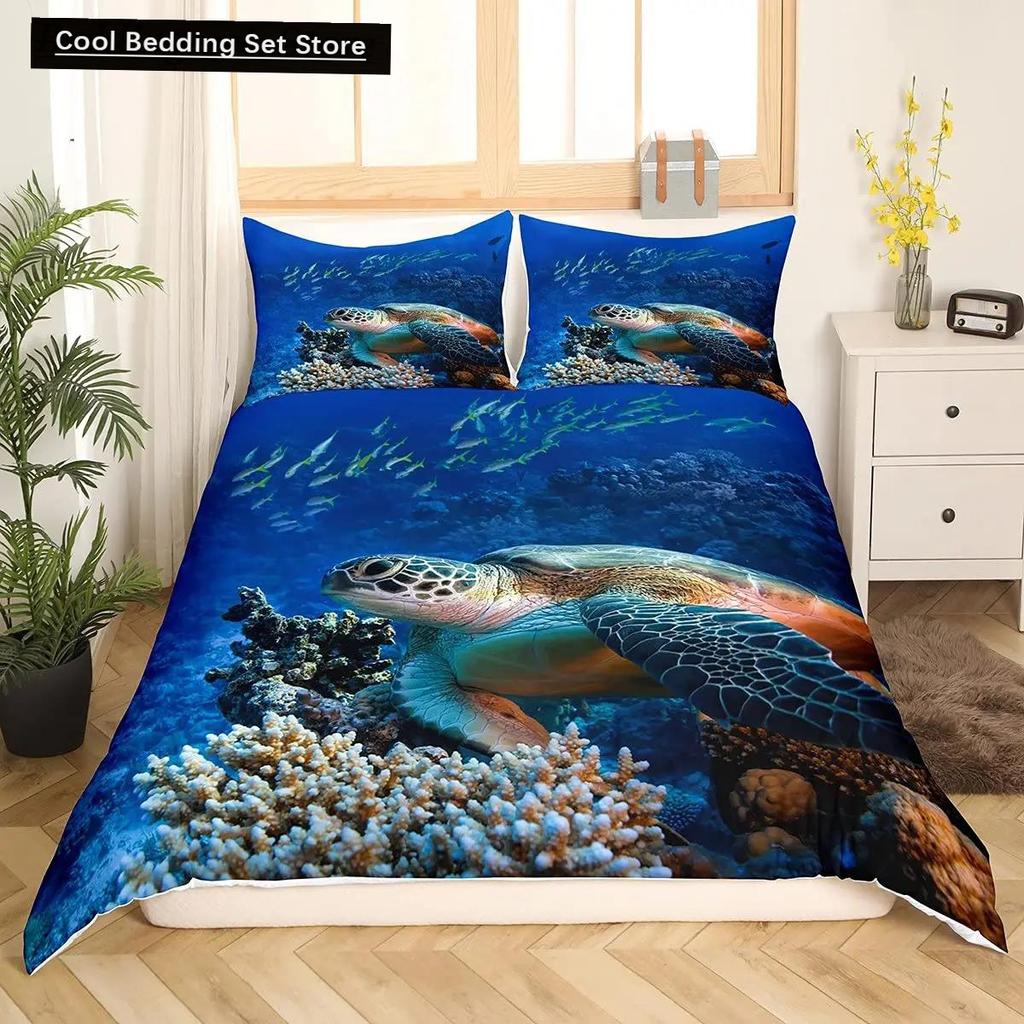 Täcke Strand Hav Hawaiiansk Palmträd Vågor Sängkläder Tropisk Ö Och Hav Strand Natur Tema Polyester Quilt