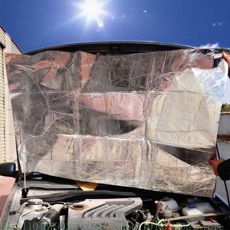 Aluminum Foam Sticker Sound Heat ulation Cotton Engine Hood Heat ulation Sound Deadener Pad Universal Accessories