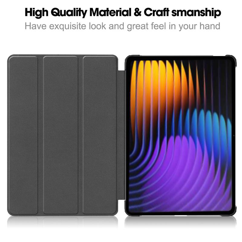 Coque For Xiaomi Poco Pad X1 11.2 Inch 2025 Case Tri-Fold PU Leather Stand Tablet Shell Funda For Poco Pad X1 Case Cover 11.2"