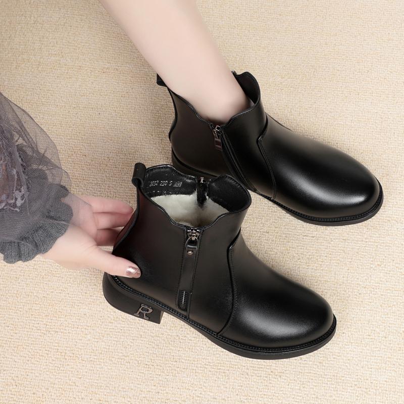 Fashion AIYUQI Ankle Boots Women 2025 New Winter Wool Warm Snow Boots Women Large Size 41 42 43 Non-slip Mom Boots