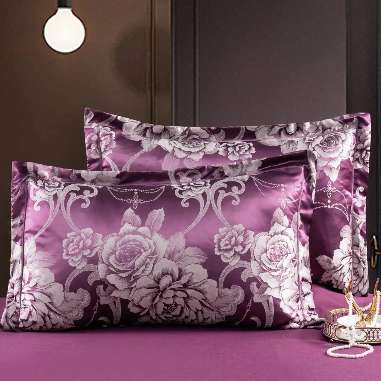 

Высококачественная атласная жаккардовая наволочка из чистого хлопка, хлопковая наволочка, пара подушек для взрослых, кожаная подушка 48x74 см