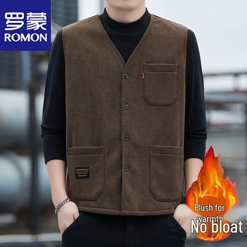 

ROMON Men s Autumn/Winter Fleece-Lined Sleeveless Vest L