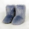 Fashion 2024 New Comfortable Imitation Raccoon Fur Snow Boots with Midsole for Women's Winter Warmth and Comfort, Hairy Women's Boots