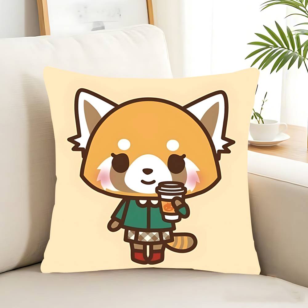 Cartoon Animation A-AggretsukoS Pillow Case Removable Washable Cushion Cover – All-Season Soft Linen
