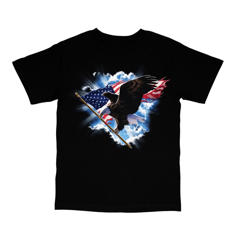 Patriotic American Eagle USA Red White And Blue Mens Short Sleeve 17995D Unisex T-Shirt