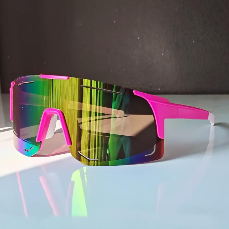 4PCS New Outdoor Fashion Riding Windproof Glasses With Large Frame Integrated Uv Protection Sports Sunglasses