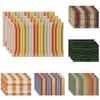 Stylish Table Mats Waterproof Heat Resistant Dining Placemat Checkered Striped Geometric Pattern Home Kitchen Dinner Party Decor