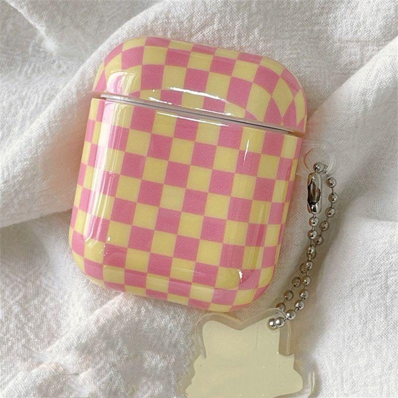 Simple Striped Grid Suitable For Apple Earphone Protective Case Airpodspro2 AirPods PRO 1 2 Wireless Bluetooth Earphone Case For Airpods1or2 жёлтый