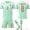 2026 Wereldbeker Frankrijk Uit Voetbalshirt voor Kinderen en Volwassenen TCHOUAMENI #8