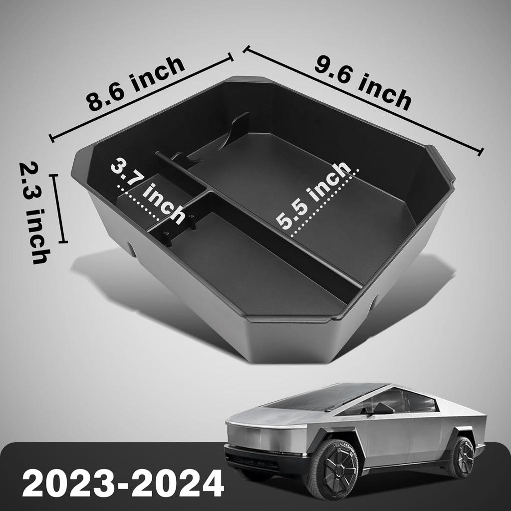 BestEvMod Center Console Organizer Tray Compatible with Tesla Cybertruck 2024+ Accessories Pickup Armrest Storage Box (Armrest Upper Organizer)