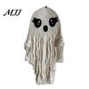 Handmade Cotton Rope Ornament Ghost Hanging for Halloween, Indoor Outdoor Unique Halloween Gift Friends Pendent Front Door Window Wall Yard